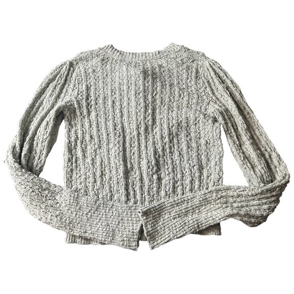 Free People Sweater | Knitted | Color Gray/Lt Green | Size Large - Picture 6 of 6